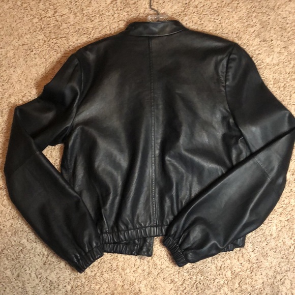 BCBG Black Leather Jacket - Picture 5 of 5